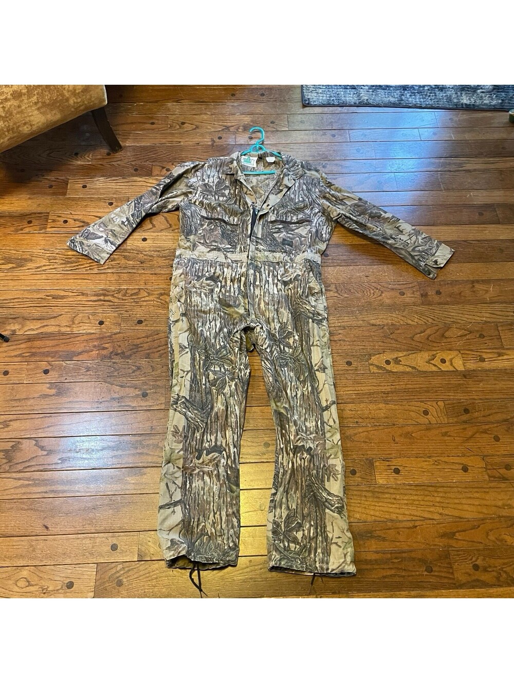 Vtg. Liberty rugged outdoor gear coveralls Real tree Design. Size XL Worn/Tears